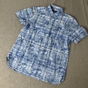 Ralph Lauren Shirt Mens Large Paisley Plaid Button Up Short Sleeve Casual